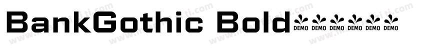 BankGothic Bold字体转换
